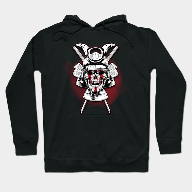 skull samurai Hoodie by Chack Loon